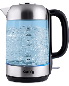 Купить Чайник электрический DOMFY DSM-EK401 1.8 л серебристый, прозрачный  в E-mobi
