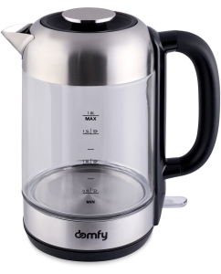 Купить Чайник электрический DOMFY DSM-EK401 1.8 л серебристый, прозрачный  в E-mobi