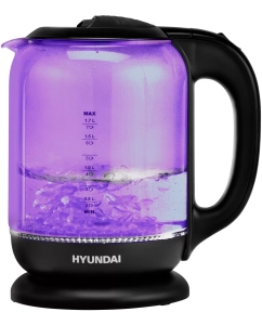 Купить Чайник электрический HYUNDAI HYK-G5809 1.8 л фиолетовый, черный  в E-mobi