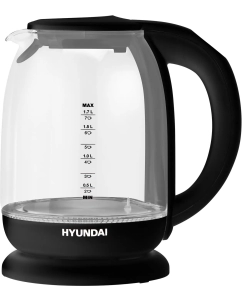 Купить Чайник электрический HYUNDAI HYK-S3809 1.7 л черный, прозрачный в E-mobi