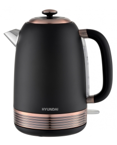 Купить Чайник электрический HYUNDAI HYK-S4501 1.7 л золотистый, черный в E-mobi