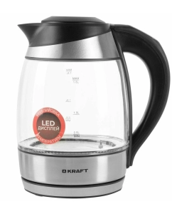 Купить Чайник электрический KRAFT KF-KG1804DBL 1.8 л серебристый в E-mobi