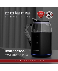 Купить Чайник электрический Polaris PWK 1563CGL 1.5 л черный, прозрачный  в E-mobi