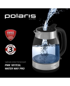 Купить Чайник электрический Polaris PWK 1817CGL 1.8 л, серебристый  в E-mobi
