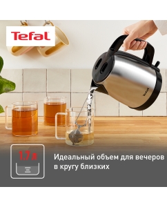 Купить Чайник электрический Tefal Good Value KI150D30, 1.7 л, серебристый/черный  в E-mobi