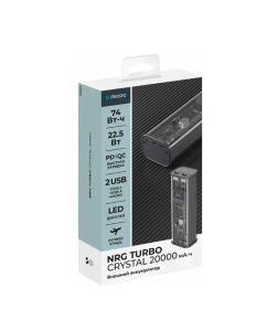Купить Внешний аккумулятор Deppa NRG Turbo Crystal 20000mAh 2USB Серый (33645)  в E-mobi