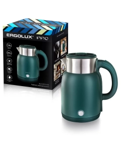 Купить Чайник электрический ERGOLUX ELX-KS13-C05 1,6 л зеленый в E-mobi
