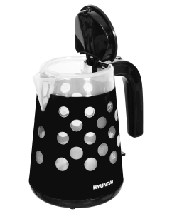 Купить Чайник электрический HYUNDAI HYK-G2012 1.7 л прозрачный, черный  в E-mobi