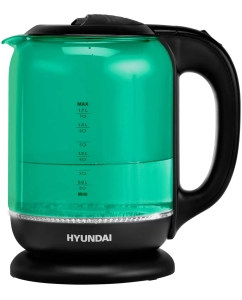 Купить Чайник электрический HYUNDAI HYK-G2807 1.8 л зеленый, черный  в E-mobi