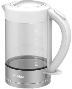 Купить Чайник электрический HYUNDAI HYK-G9990 1.5 л белый  в E-mobi