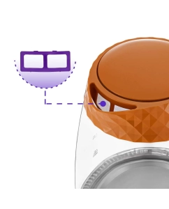 Купить Чайник электрический Kitfort КТ-6123-4 2 л прозрачный, оранжевый  в E-mobi