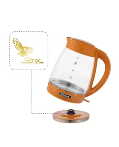 Купить Чайник электрический Kitfort КТ-6123-4 2 л прозрачный, оранжевый  в E-mobi