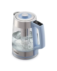 Купить Чайник электрический Kitfort КТ-6617 1.7 л голубой, серый, прозрачный в E-mobi