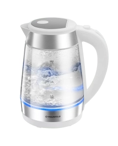 Купить Чайник электрический MAUNFELD MGK-1710GW 1.7 л белый, прозрачный, серебристый  в E-mobi