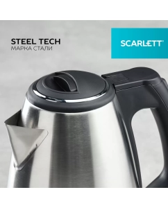 Купить Чайник электрический Scarlett SC-EK21S25 1.5 л серебристый, черный  в E-mobi
