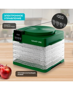 Купить Сушилка для овощей и фруктов GALAXY LINE GL2630 зеленый  в E-mobi