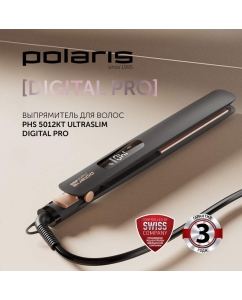 Купить Выпрямитель волоc Polaris PHS 5012KT UltraSlim Digital PRO pink, black  в E-mobi