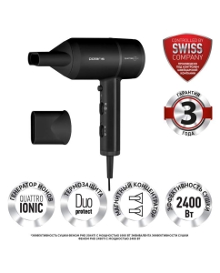 Купить Фен Polaris PHD 2044Ti Quattro Ionic 1900 Вт черный в E-mobi