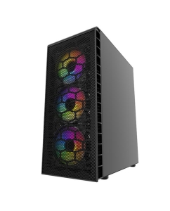 Купить Корпус компьютерный Powercase Mistral Z4С Mesh LED (CMIZ4C-L4) Black  в E-mobi