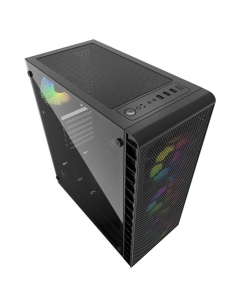 Купить Корпус компьютерный Powercase Mistral Z4С Mesh LED (CMIZ4C-L4) Black  в E-mobi