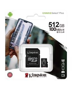 Купить Карта памяти Kingston 512GB Canvas Select Plus + адаптер (SDCS2/512GB)  в E-mobi