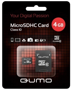 Купить Карта памяти Qumo Micro SDHC QM4GMICSDHC10 4 GB в E-mobi