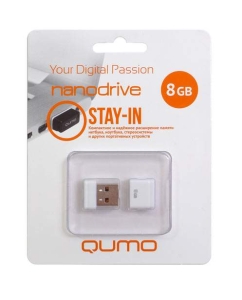 Купить Флешка QUMO Nano 8ГБ White (QM8GUD-NANO-W)  в E-mobi