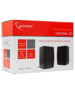 Купить Колонки компьютерные Gembird SPK-201 Black  в E-mobi