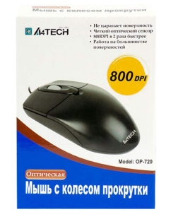 Купить Мышь A4Tech OP-720 Black  в E-mobi