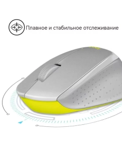 Купить Беспроводная мышь Logitech M330 Silent Plus белый, желтый (910-004926)  в E-mobi