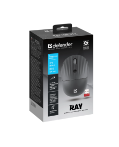 Купить Беспроводная мышь Defender Ray MM-032 серый (52037)  в E-mobi