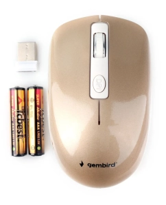 Купить Проводная/беспроводная мышь Gembird MUSW-400-G Gold  в E-mobi