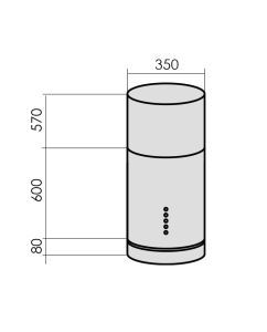 Купить Вытяжка островная MBS MILTONIA 135 1М Silver  в E-mobi