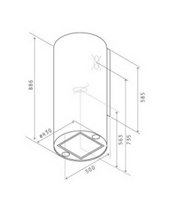 Купить Вытяжка настенная JETAIR PIPE BL/A/43 черный  в E-mobi