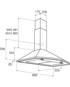 Купить Вытяжка настенная JETAIR JENNY TC-S 90 INX-10 серебристый  в E-mobi