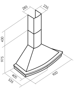 Купить Вытяжка настенная MBS TULIP 190 бежевый  в E-mobi