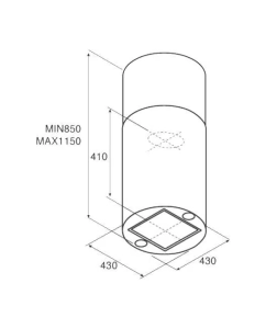 Купить Вытяжка островная JETAIR PIPE ISLAND WH/A/43 белый  в E-mobi