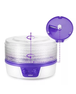Купить Сушилка для овощей и фруктов Kitfort КТ-1935-1 White, Purple  в E-mobi