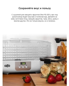 Купить Сушилка для овощей и фруктов Olto FD-205  в E-mobi