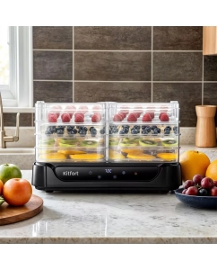 Купить Сушилка для овощей и фруктов Kitfort КТ-1978 черный  в E-mobi
