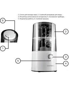 Купить Воздухоувлажнитель Centek CT-5101 черный, белый  в E-mobi