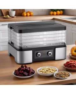 Купить Сушилка для овощей и фруктов Kitfort КТ-1958 черный, серый  в E-mobi