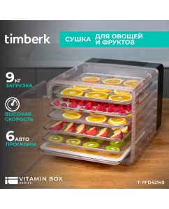 Купить Сушилка для овощей и фруктов Timberk T-PFD42149 белая, черная в E-mobi