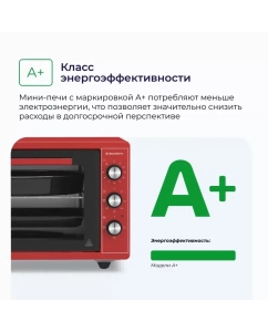 Купить Мини-печь DELVENTO D4407 красная  в E-mobi