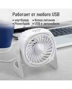 Купить Вентилятор настольный StingRay ST-FN4118A белый, голубой  в E-mobi