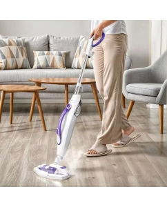 Купить Паровая швабра Kitfort КТ-1085 белый, фиолетовый  в E-mobi