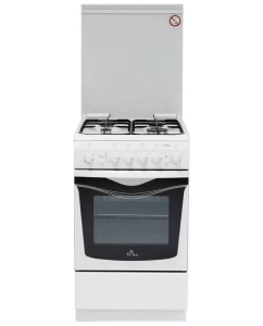 Купить Газовая плита De Luxe 506040.11 г (крышка) ЧР белый в E-mobi