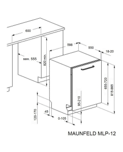 Купить Встраиваемая посудомоечная машина MAUNFELD MLP-122D Light Beam  в E-mobi