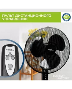 Купить Вентилятор напольный Scarlett SC-SF111RC09 черный  в E-mobi