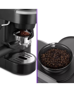 Купить Рожковая кофеварка Kitfort КТ-7375 черный  в E-mobi